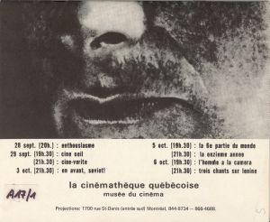 La cinémathèque québécoise, musée du cinéma: Vertov