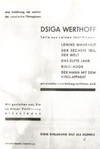 Bund das Neue Frankfurt: Dsiga Werthoff