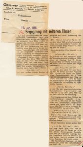 Begegnung mit seltenen Filmen