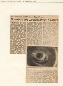 Das Filmmuseum zeigt Werke von Dsiga Wertow: Er erfand die 'versteckte' Kamera