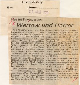 Neu im Filmmuseum: Wertow und Humor