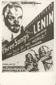 Foto des Plakats zu "Tri pesni o Lenine"