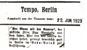 Über Čelovek s kinoapparatom