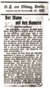 Der Mann mit der Kamera