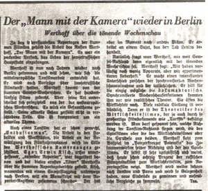 Der 'Mann mit der Kamera' wieder in Berlin