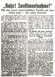 Ruhe! Tonfilmaufnahme!