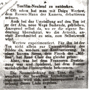 Tonfilm-Neuland zu entdecken