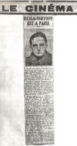 Dziga Vertoff est à Paris