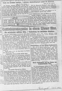 Gottlosenpropaganda in einem Wiener KinoGottlosenpropaganda in einem Wiener Kino (“Atheistic propaganda in a Viennese cinema“)