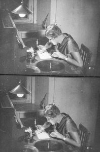 Svilova bei der Montage am Film "Čelovek s kinoapparatom"