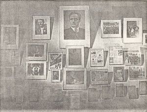 Vertovs Wohnung in Moskau, Bilder an der Wand