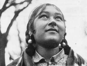 Frau in Großaufnahme