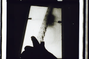 Filmstreifen mit Svilovas Hand